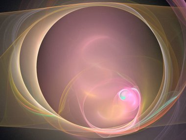 Siyah Renk Üzerine Bir Dijital Fraktal Resmi