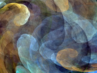 Siyah Renk Üzerine Bir Dijital Fraktal Resmi