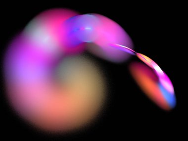 Siyah Renk Üzerine Bir Dijital Fraktal Resmi