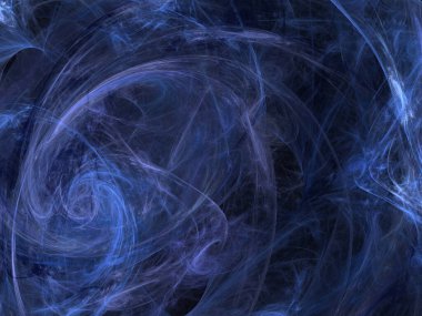 Siyah Renk Üzerine Bir Dijital Fraktal Resmi