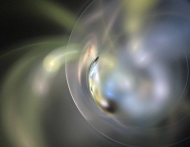 Siyah Renk Üzerine Bir Dijital Fraktal Resmi