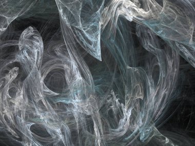 Siyah Renk Üzerine Bir Dijital Fraktal Resmi