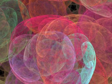 Siyah Renk Üzerine Bir Dijital Fraktal Resmi