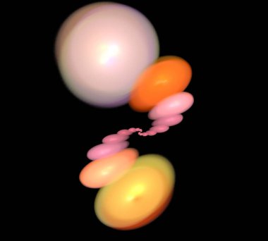 Siyah Renk Üzerine Bir Dijital Fraktal Resmi