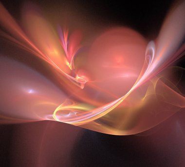 Siyah Renk Üzerine Bir Dijital Fraktal Resmi