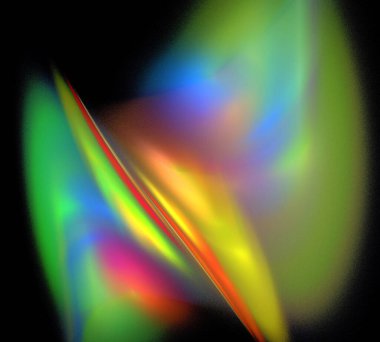 Siyah Renk Üzerine Bir Dijital Fraktal Resmi