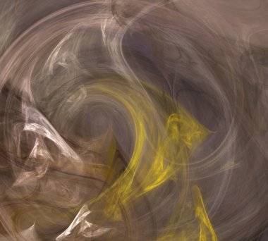 Siyah Renk Üzerine Bir Dijital Fraktal Resmi