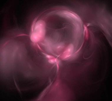 Siyah Renk Üzerine Bir Dijital Fraktal Resmi