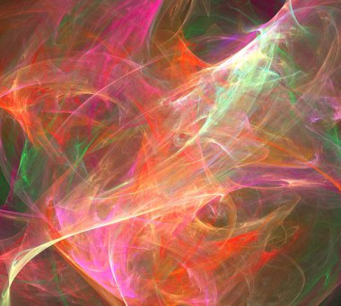 Siyah Renk Üzerine Bir Dijital Fraktal Resmi