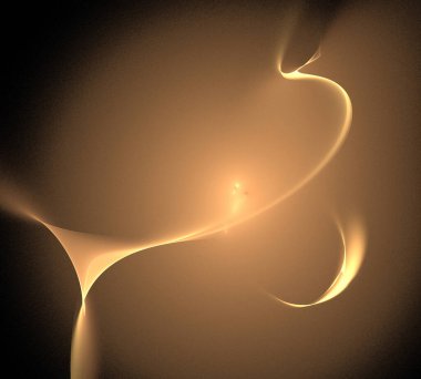 Siyah Renk Üzerine Bir Dijital Fraktal Resmi