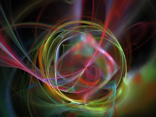 Siyah Renk Üzerine Bir Dijital Fraktal Resmi