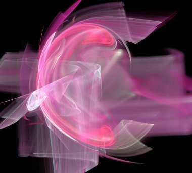 Siyah Renk Üzerine Bir Dijital Fraktal Resmi