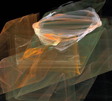 Siyah Renk Üzerine Bir Dijital Fraktal Resmi