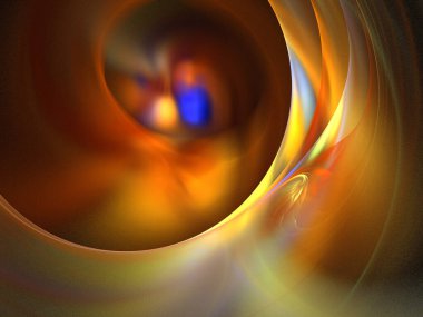 Siyah Renk Üzerine Bir Dijital Fraktal Resmi