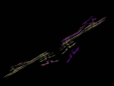 Siyah Renk Üzerine Bir Dijital Fraktal Resmi
