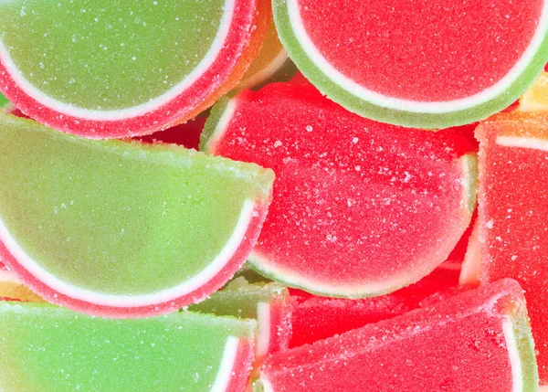 Muitas Geléia Frutas Multicolor — Fotografia de Stock