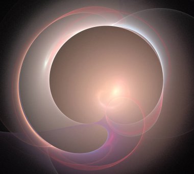 Siyah Renk Üzerine Bir Dijital Fraktal Resmi