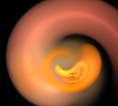 Siyah Renk Üzerine Bir Dijital Fraktal Resmi