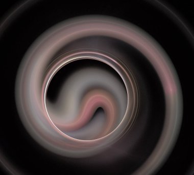 Siyah Renk Üzerine Bir Dijital Fraktal Resmi