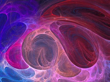 Siyah Renk Üzerine Bir Dijital Fraktal Resmi