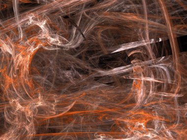 Siyah Renk Üzerine Bir Dijital Fraktal Resmi