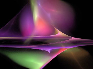 Siyah Renk Üzerine Bir Dijital Fraktal Resmi