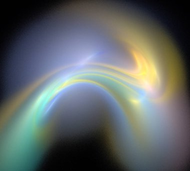 Siyah Renk Üzerine Bir Dijital Fraktal Resmi