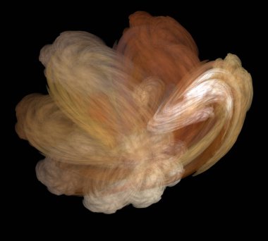 Siyah Renk Üzerine Bir Dijital Fraktal Resmi