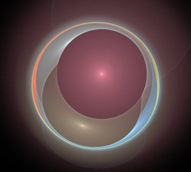 Siyah Renk Üzerine Bir Dijital Fraktal Resmi