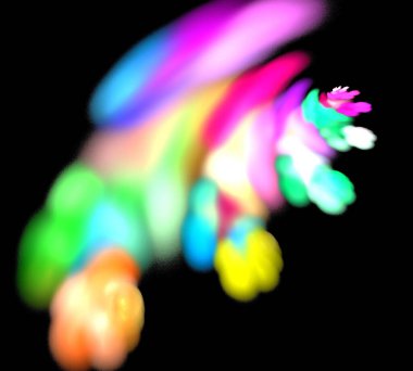 Siyah Renk Üzerine Bir Dijital Fraktal Resmi