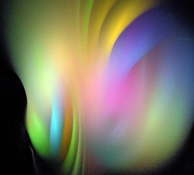 Siyah Renk Üzerine Bir Dijital Fraktal Resmi