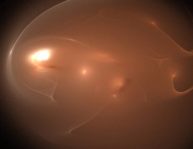 Siyah Renk Üzerine Bir Dijital Fraktal Resmi