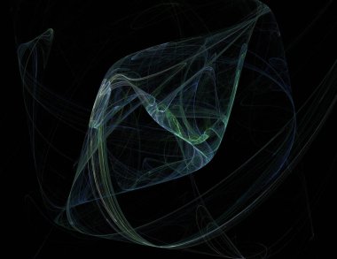 Siyah Renk Üzerine Bir Dijital Fraktal Resmi