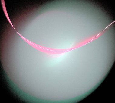 Siyah Renk Üzerine Bir Dijital Fraktal Resmi