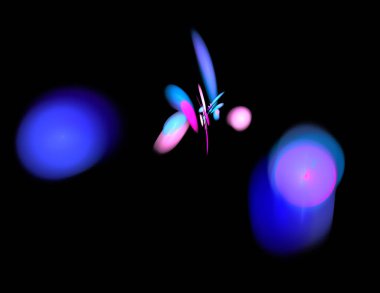 Siyah Renk Üzerine Bir Dijital Fraktal Resmi