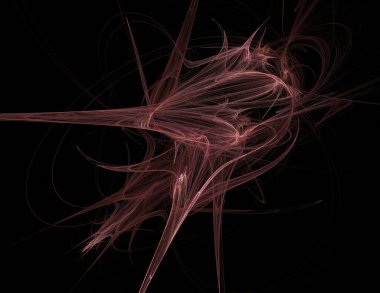 Siyah Renk Üzerine Bir Dijital Fraktal Resmi