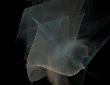 Siyah Renk Üzerine Bir Dijital Fraktal Resmi