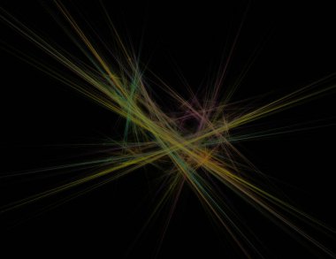 Siyah Renk Üzerine Bir Dijital Fraktal Resmi