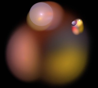 Siyah Renk Üzerine Bir Dijital Fraktal Resmi