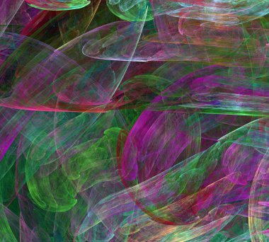 Siyah Renk Üzerine Bir Dijital Fraktal Resmi