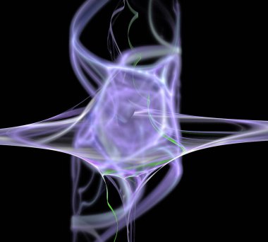 Siyah Renk Üzerine Bir Dijital Fraktal Resmi