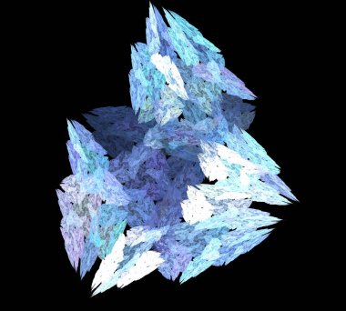 Siyah Renk Üzerine Bir Dijital Fraktal Resmi