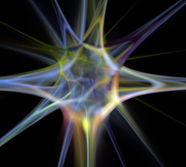 Siyah Renk Üzerine Bir Dijital Fraktal Resmi