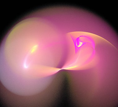 Siyah Renk Üzerine Bir Dijital Fraktal Resmi