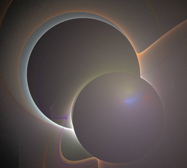 Siyah Renk Üzerine Bir Dijital Fraktal Resmi