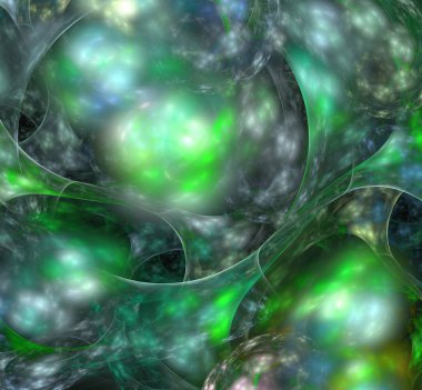 Dijital fraktal resimlerinden birinin resmi