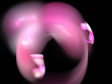 Siyah Renk Üzerine Bir Dijital Fraktal Resmi