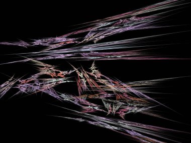 Siyah Renk Üzerine Bir Dijital Fraktal Resmi