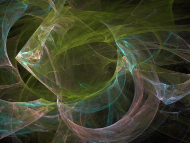 Siyah Renk Üzerine Bir Dijital Fraktal Resmi