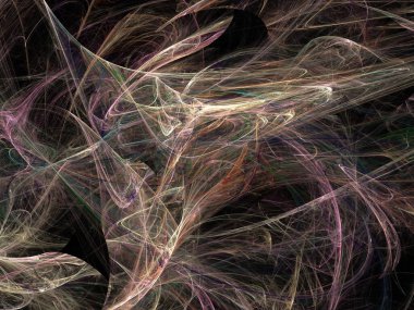 Siyah Renk Üzerine Bir Dijital Fraktal Resmi